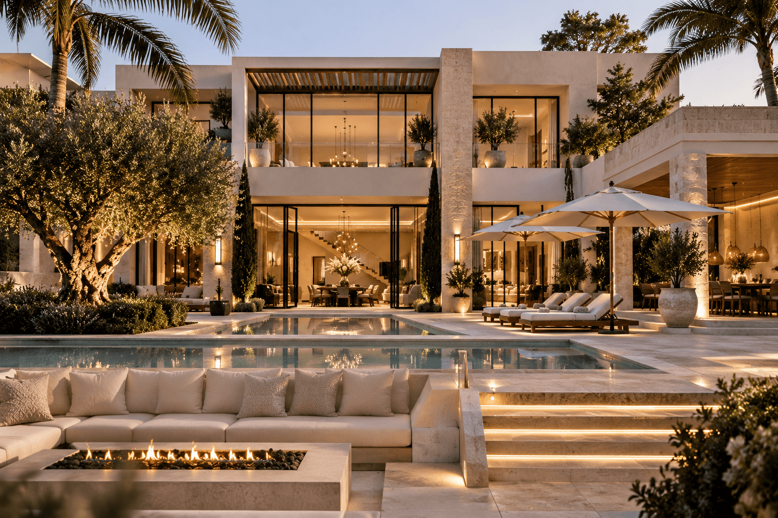 Luxury destination residence with a pool for Rosh Hashanah catering